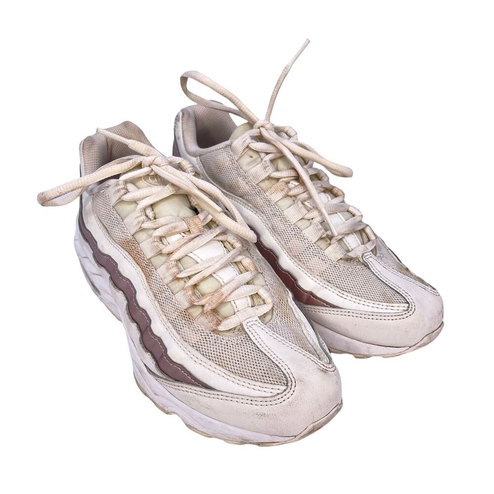 Nike Air Max 95 LE Phantom/Metallic Red Bronze-White 310830-015 Youth Sz 6.Y